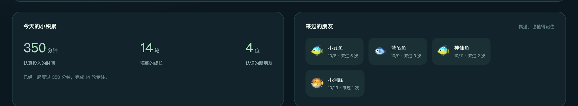 今天的小积累和来过的朋友。
